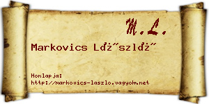 Markovics László névjegykártya