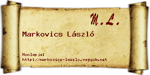 Markovics László névjegykártya