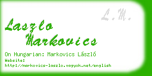 laszlo markovics business card